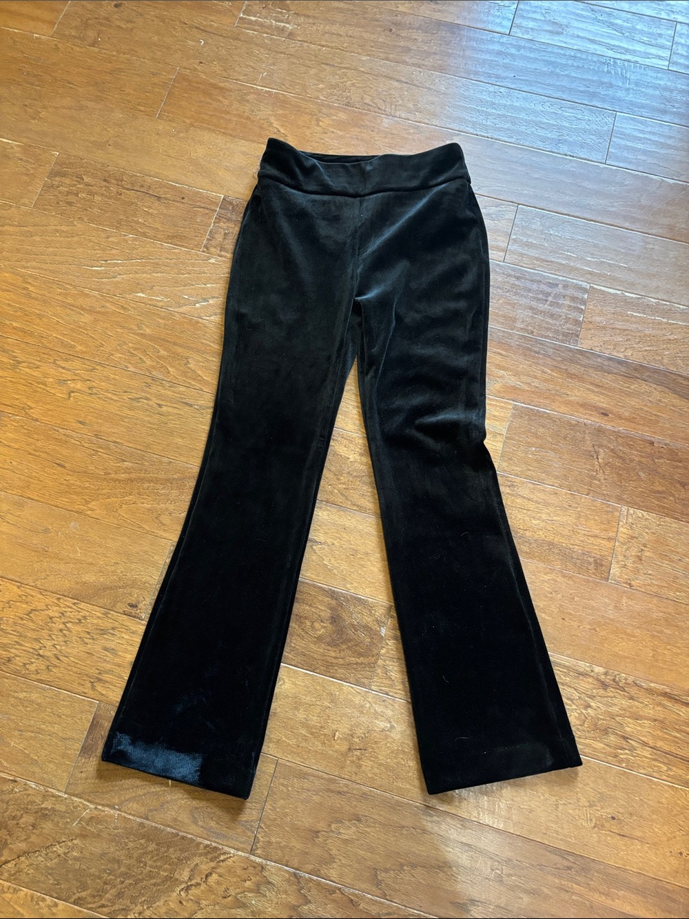 Express Black Velvet Bootcut high rise Pants Medium Womens